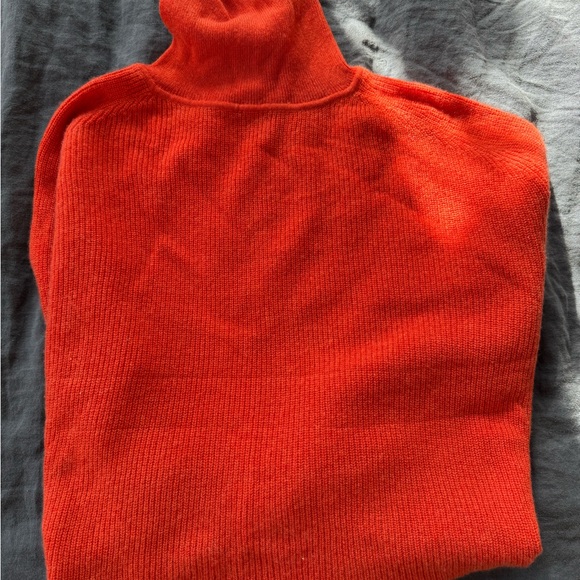 MM Lafleur Sweaters - MM LaFleur Women's Arbus Cashmere Turtleneck Sweater, Papaya, Size XL EUC